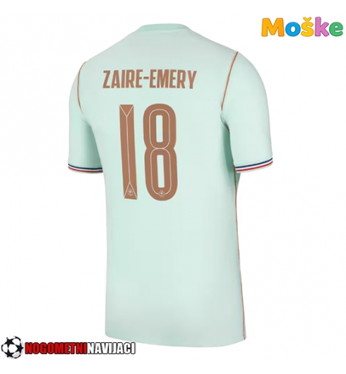Moške Nogometnih dresov Francija Warren Zaire-Emery #18 Gostujoči SP 2026 Kratki rokavi Moške Nogometnih dresov Francija Warren Zaire-Emery #18 Gostujoči SP 2026 Kratki rokavi